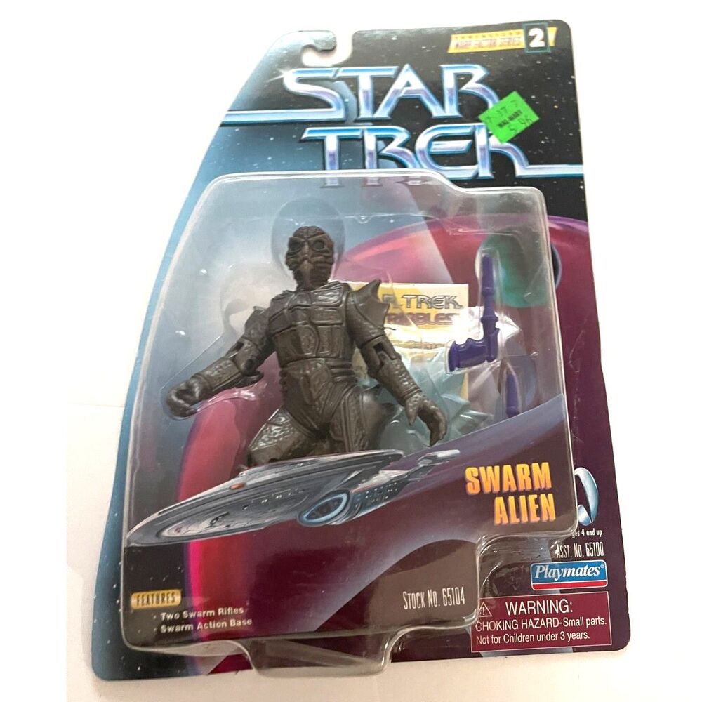 Vintage Star Trek Swarm Alien Warp Factor Series Playmates Purple Guns Varient